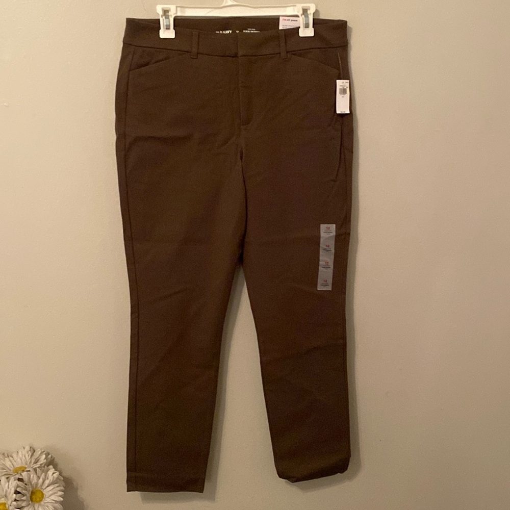 Old Navy Olive High Rise Pixie Skinny Ankle Pants [Size: 12]